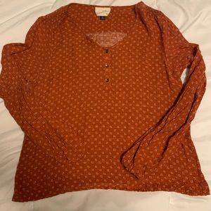 Universal Thread Burnt Orange Top Size S